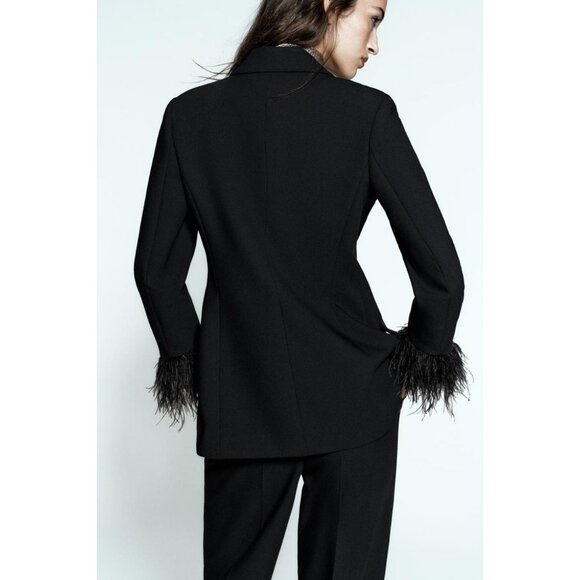 ZARA FEATHER BLAZER - Picture 3 of 8